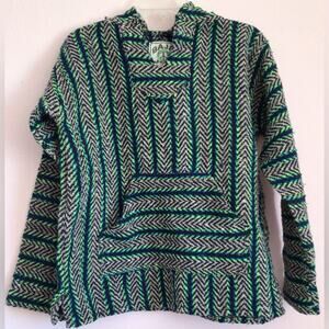 Baja Joe blue neon poncho size XS